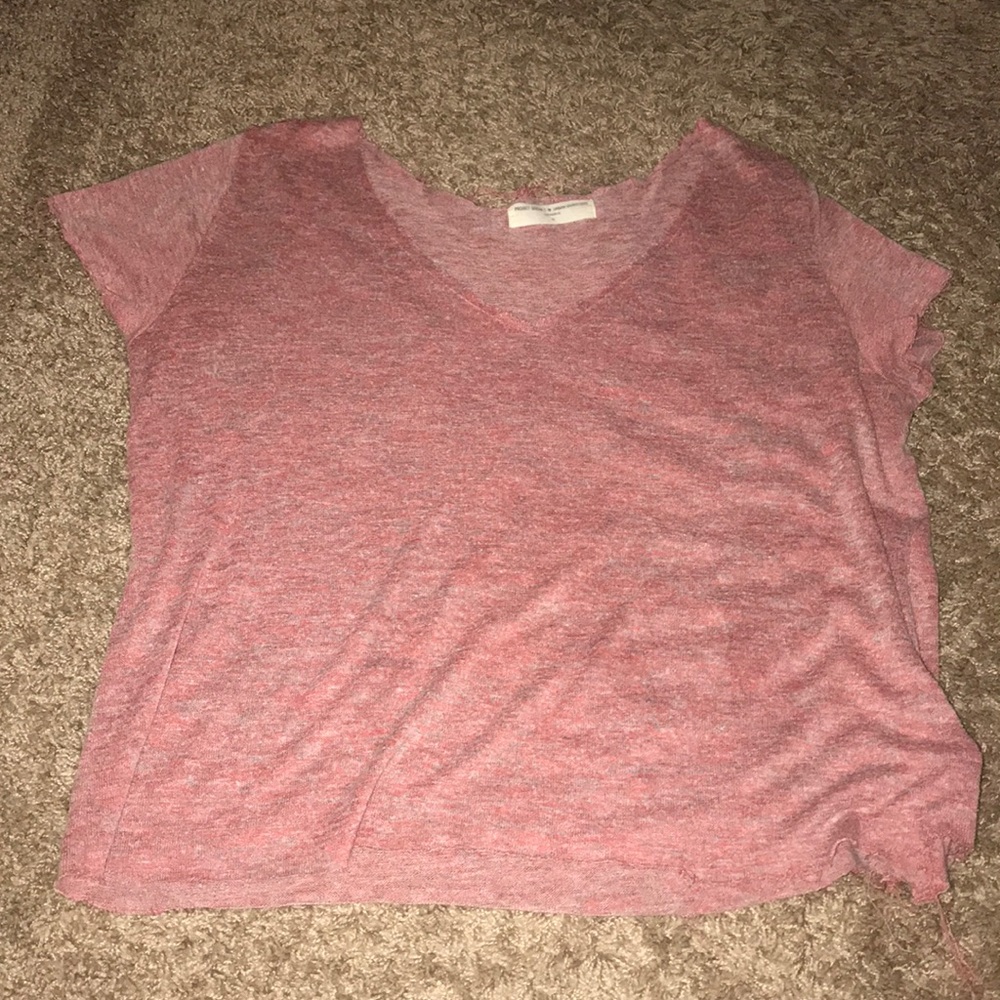 Project social T - salmon pink distressed tee